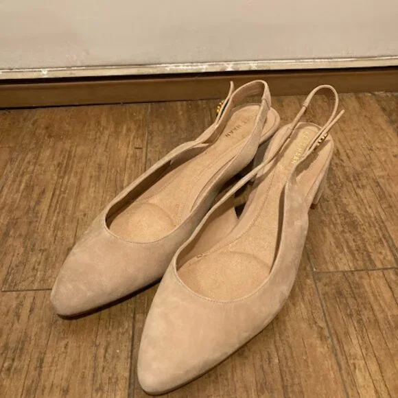 NWOT Cole Haan Women's The Go-To Slingback Pump, 45mm, Brush Suede, Size 10.5 - Picture 5 of 8